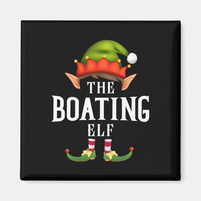 Boating Elf Group Funny Christmas Pajama Party  Magnet (Front)