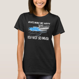 Boating For Men Women Boat Captain Boater Pontoon T-Shirt