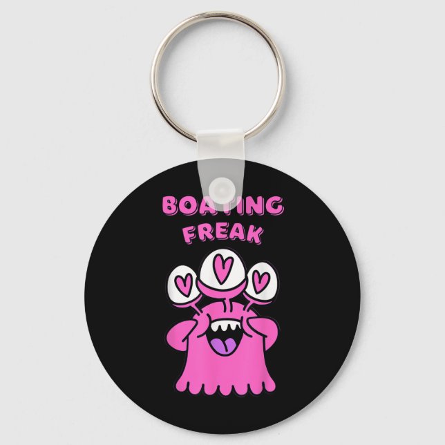 Boating Freak Nautical Sailing Enthusiast Adventur Key Ring (Front)