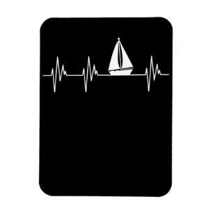 Boating Heartbeat Boat Ship Sailor Cruise Lover Gr Magnet