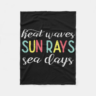 Boating Heat Waves Sun Rays Sea Days Beach Women M Fleece Blanket
