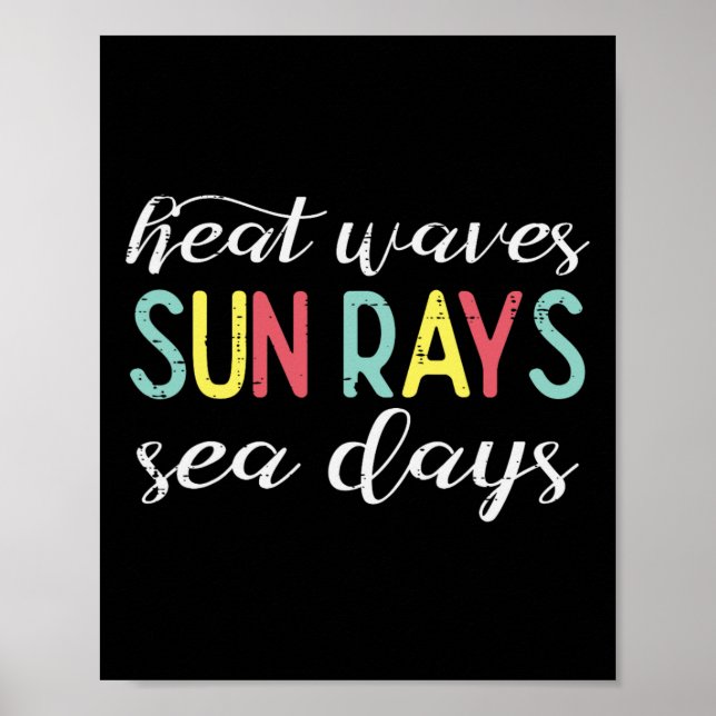 Boating Heat Waves Sun Rays Sea Days Beach Women M Poster (Front)