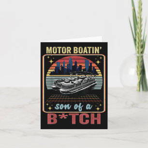 Boating Humour Pontoon Captain Boat Lover Nautical Card