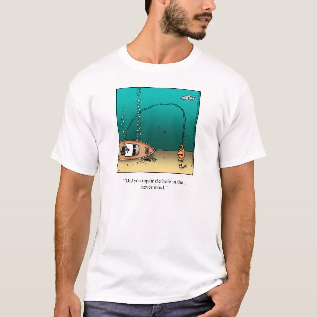 Boating Humour Tee Shirt Gift (Front)