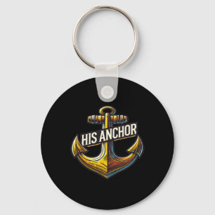 Boating Husnd His Anchor Women Matching Couple Key Ring