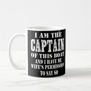 Boating  I Am The Captain Of This Boat Sailing Ski Coffee Mug