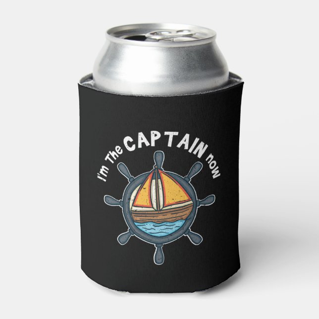Boating - I'm the Captain Now Can Cooler (Can Front)