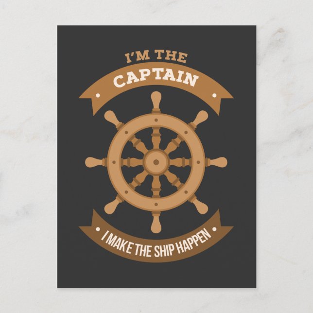 Boating - I'm The Captain Postcard (Front)