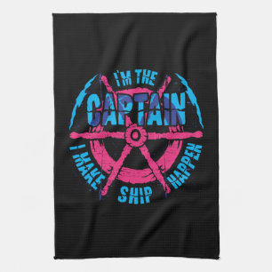 Boating - I'm The Captain Tea Towel
