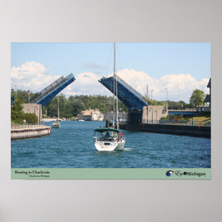 Boating in Charlevoix - Charlevoix, MI Poster