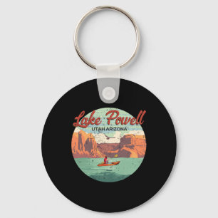 Boating In Lake Powell Utah Arizona Vintage Travel Key Ring