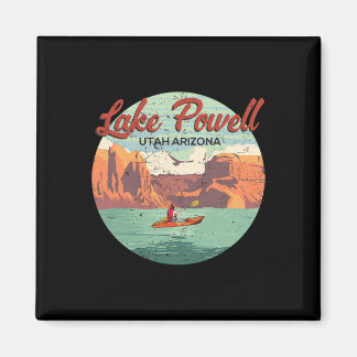 Boating In Lake Powell Utah Arizona Vintage Travel Magnet