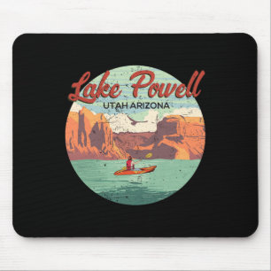 Boating In Lake Powell Utah Arizona Vintage Travel Mouse Mat