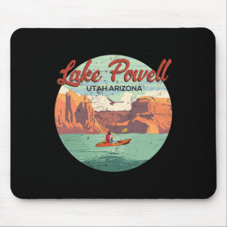 Boating In Lake Powell Utah Arizona Vintage Travel Mouse Mat