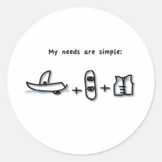 Boating is all I need Classic Round Sticker