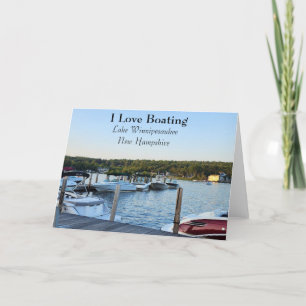 Boating Lake Winnipesaukee New Hampshire Thank You Card