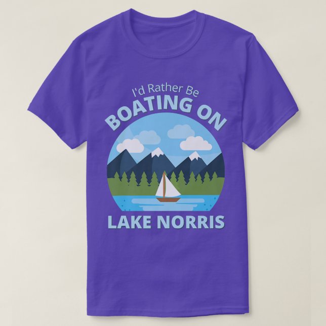 Boating on Norris Lake Tennessee Lake Life Boat Lo T-Shirt (Design Front)
