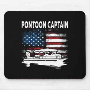 Boating Pontoon Captain 4th Of July Pontoon Boat Mouse Mat