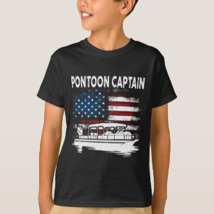 Boating Pontoon Captain 4th Of July Pontoon Boat T-Shirt