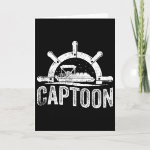 Boating Pontoon Captain Pontoon Boat Captoon Card