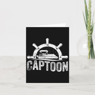 Boating Pontoon Captain Pontoon Boat Captoon Card