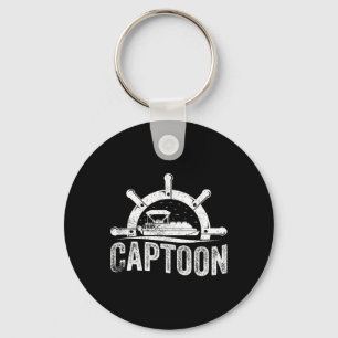 Boating Pontoon Captain Pontoon Boat Captoon Key Ring