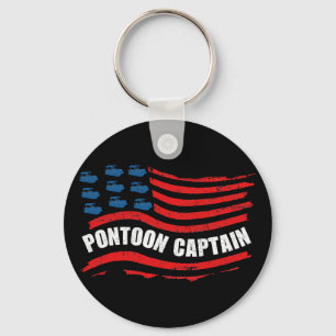 Boating Pontoon Captain Women 4th Of July Pontoon Key Ring