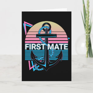 Boating Retro First Mate Card