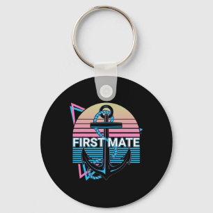 Boating Retro First Mate Key Ring