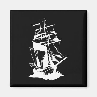 Boating Sailing Line Drawing Ocean Sea Yacht Sailo Magnet