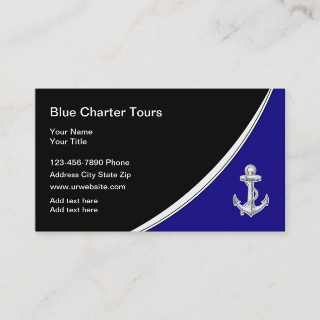 Boating Theme Business Cards (Front)