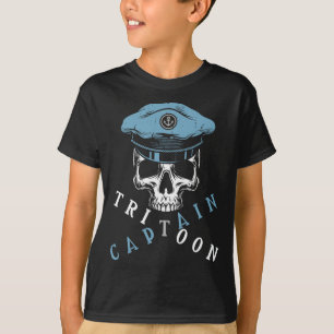 Boating Tritoon Captain Flatboat Life Pontoon For  T-Shirt