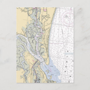 Boating Waters of Amelia Island Florida Postcard