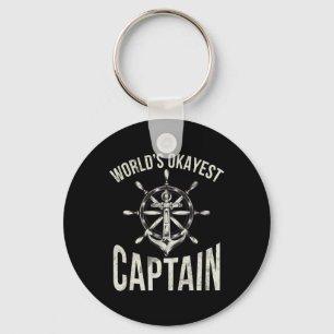 Boating Worlds Okayest Captain Key Ring