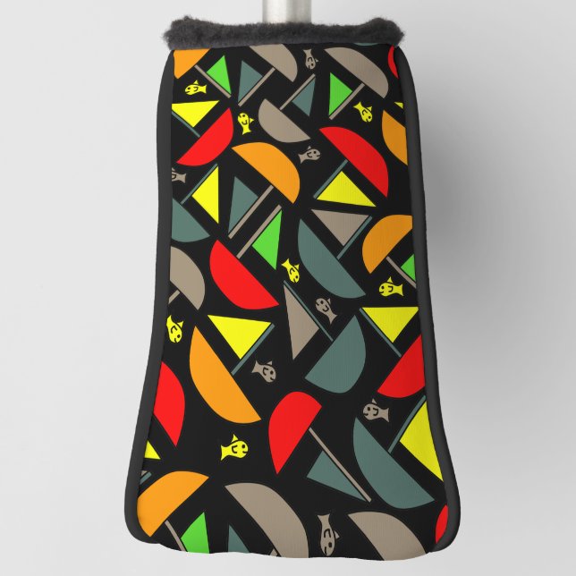 Boats and Fish Golf Head Cover (Rotate 90)