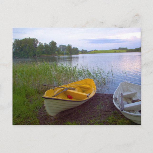 Boats and the Lake Postcard (Front)