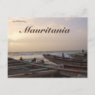 Boats at a Beach in Nouakchott Mauritania Postcard