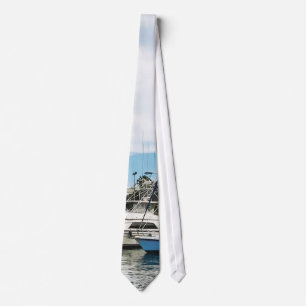 Boats at Bridgetown Barbados Tie