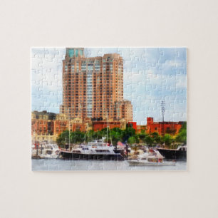Boats at Inner Harbour Baltimore MD Jigsaw Puzzle