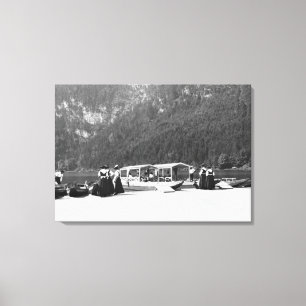 Boats at Konigssee, c.1910 Canvas Print