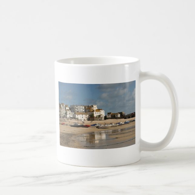 Boats at Low Tide, St Ives Harbour Coffee Mug (Right)