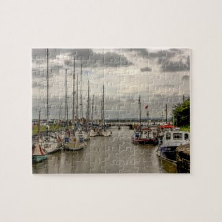 Boats at Lydney Harbour Jigsaw Puzzle