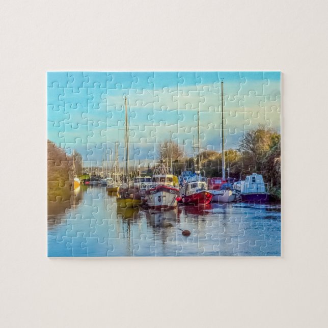 Boats at Lydney Harbour Jigsaw Puzzle (Horizontal)