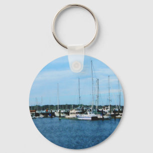 Boats at Newport RI Key Ring