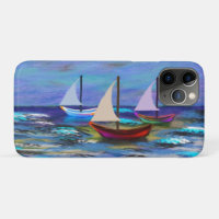 Boats at sea fleece blanket