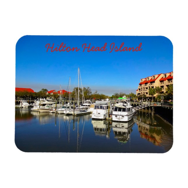 Boats at Shelter Cove Marina Hilton Head Island SC Magnet (Horizontal)