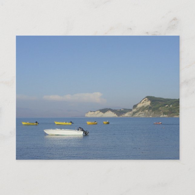 Boats at Sidari, Corfu (Greece) Postcard (Front)