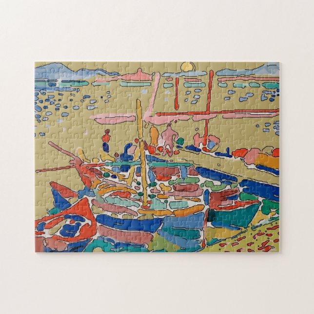 Boats at Sunset, Fauvism Jigsaw Puzzle (Horizontal)
