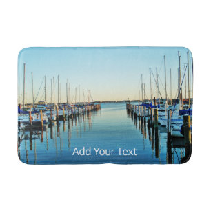 Boats At The Marina by Shirley Taylor Bath Mat