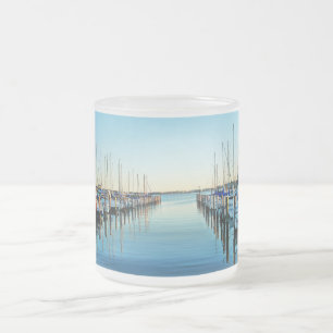 Boats At The Marina by Shirley Taylor Frosted Glass Coffee Mug